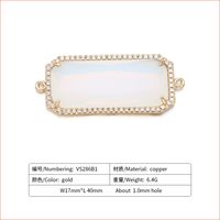 Simple Rectangle Micro-inlaid Zircon Jewelry Accessories Wholesale Nihaojewelry sku image 1
