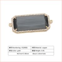 Simple Rectangle Micro-inlaid Zircon Jewelry Accessories Wholesale Nihaojewelry sku image 2