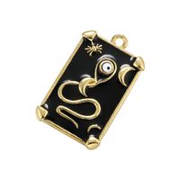 Colorful Oil Necklace Rectangular Drop Oil Eye Pendant Diy Tag European And American Ornament Accessories Vd980 sku image 4