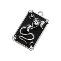 Colorful Oil Necklace Rectangular Drop Oil Eye Pendant Diy Tag European And American Ornament Accessories Vd980 sku image 10