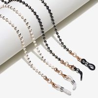 Hot Two-piece Set Eyeglasses Chain Copper Black And White Watermelon Beads Mask Chain Glasses Cord Cross-border sku image 1