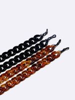 Popular 2-piece Set Eyeglasses Chain Acrylic Black Amber Independent Packaging Glasses Cord sku image 1