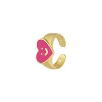 Cute Heart Shape Alloy Wholesale Open Ring main image 2