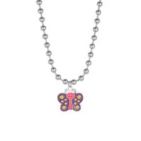 Color Matching Butterfly Pendant Bead Chain Fashion Necklace Wholesale Jewelry Nihaojewelry sku image 1