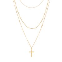 Fashion Cross Alloy Multilayer Necklace Wholesale Jewelry Nihaojewelry sku image 1