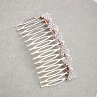 Fashion Diamond-studded Pearl Bow Hair Comb Wholesale Nihaojewelry sku image 3