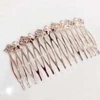 Fashion Diamond-studded Pearl Bow Hair Comb Wholesale Nihaojewelry sku image 9