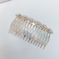 Fashion Diamond-studded Pearl Bow Hair Comb Wholesale Nihaojewelry sku image 11