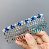 Fashion Diamond-studded Pearl Bow Hair Comb Wholesale Nihaojewelry sku image 14