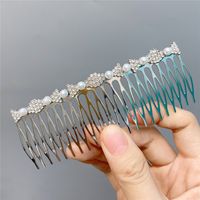 Fashion Diamond-studded Pearl Bow Hair Comb Wholesale Nihaojewelry sku image 19