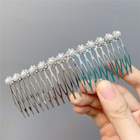 Fashion Diamond-studded Pearl Bow Hair Comb Wholesale Nihaojewelry sku image 21