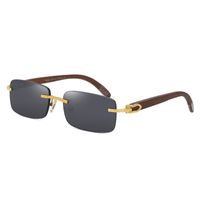 Fashion Small Frame Wooden Optical Frames Sunglasses Wholesale sku image 11