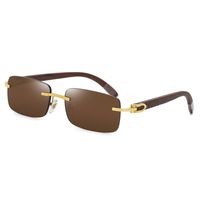 Fashion Small Frame Wooden Optical Frames Sunglasses Wholesale sku image 8