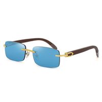 Fashion Small Frame Wooden Optical Frames Sunglasses Wholesale sku image 15