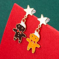 Christmas Christmas Series Alloy Christmas Tree Ice Man Christmas Stockings Earrings Eardrops Female Ins Style Earrings sku image 3