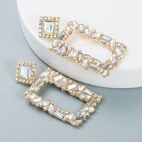 Fashion Geometric Diamond Alloy Artificial Gemstones Earrings sku image 7