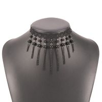Fashion Lace Imitation Crystal Tassel Necklace Wholesale Nihaojewelry sku image 3