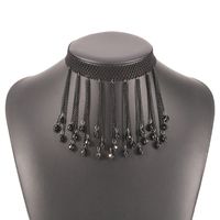 Fashion Lace Imitation Crystal Tassel Necklace Wholesale Nihaojewelry sku image 4