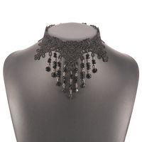 Fashion Lace Imitation Crystal Tassel Necklace Wholesale Nihaojewelry sku image 1