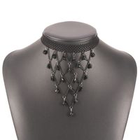 Fashion Lace Imitation Crystal Tassel Necklace Wholesale Nihaojewelry sku image 5