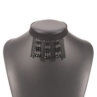 Fashion Lace Imitation Crystal Tassel Necklace Wholesale Nihaojewelry sku image 2