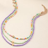 Wholesale Jewelry Colorful Beaded Heart Necklace Set Nihaojewelry sku image 1
