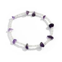 Simple Single Layer Color Irregular Rough Stone Anklet sku image 2