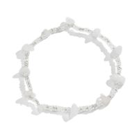 Simple Single Layer Color Irregular Rough Stone Anklet sku image 3