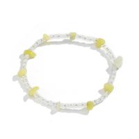 Simple Single Layer Color Irregular Rough Stone Anklet sku image 4