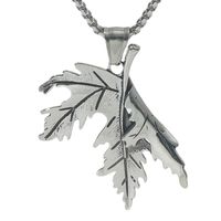 Stainless Steel Fold Maple Leaf Punk Style Necklace Wholesale Jewelry Nihaojewelry main image 6