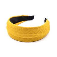 New Fabric Knitted Lattice Solid Color Headband Wholesale Nihaojewelry main image 6