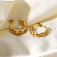 Fashion Stainless Steel Twist C-shaped Ear Hoop Wholesale Nihaojewelry main image 5