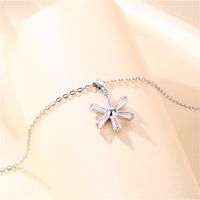 Five Petal Zircon Sun Flower Stainless Steel Chain Necklace Wholesale Jewelry Nihaojewelry main image 5