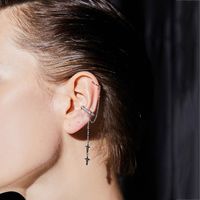 Fashion Metal Rhinestone Star Chain Ear Bone Clip Wholesale Nihaojewelry main image 3