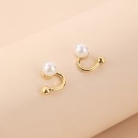 Fashion Small U-shaped Pearl Rear Hanging Ear Clip Wholesale Nihaojewelry main image 2