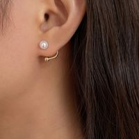 Clip D&#39;oreille Suspendu À L&#39;arrière En Forme De Petite Perle De Mode En Gros Nihaojewelry main image 5