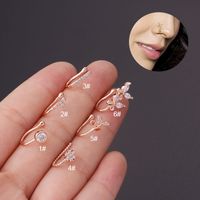 Nose Rings & Studs Fashion Butterfly Copper Plating main image 4