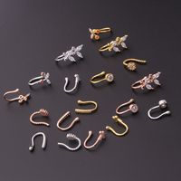 Nose Rings & Studs Fashion Butterfly Copper Plating main image 5