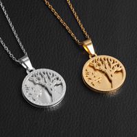 Stainless Steel Hollow Tree Of Life Pendant Wholesale Nihaojewelry main image 3
