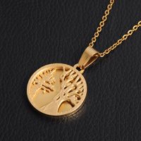 Stainless Steel Hollow Tree Of Life Pendant Wholesale Nihaojewelry main image 5