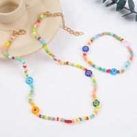 Bohemian Handmade Beaded Glass Bracelet Necklace Set Wholesale Nihaojewelry main image 4