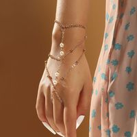 Pearl Splicing Finger Chain Multi-layer Bracelet Wholesale Nihaojewelry main image 3