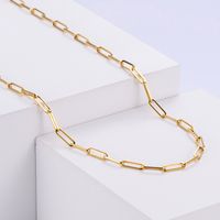 304 Stainless Steel 18K Gold Plated Simple Style Geometric Necklace main image 1