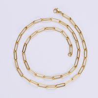 304 Stainless Steel 18K Gold Plated Simple Style Geometric Necklace main image 3