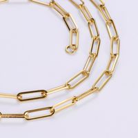 304 Stainless Steel 18K Gold Plated Simple Style Geometric Necklace main image 4