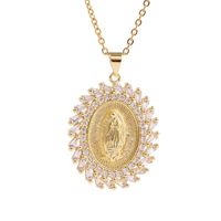 Virgin Mary Pendant Copper Inlaid Zirconium Necklace Wholesale Nihaojewelry main image 6