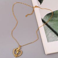 Hollow Heart-shaped Zodiac Snake Pendant Copper Necklace Wholesale Nihaojewelry main image 5