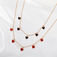 Simple Heart Tassel Pendant Alloy Necklace Wholesale Nihaojewelry main image 1