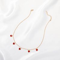 Simple Heart Tassel Pendant Alloy Necklace Wholesale Nihaojewelry main image 3