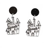 Halloween Jewelry Cross-border Acrylic Skull Ghost Castle Earrings Earrings New  Accessories main image 5